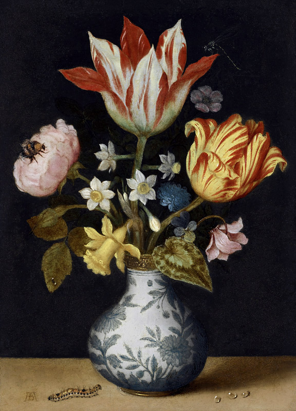 Stillleben mit Blumen in Wanli-Vase von Ambrosius Bosschaert