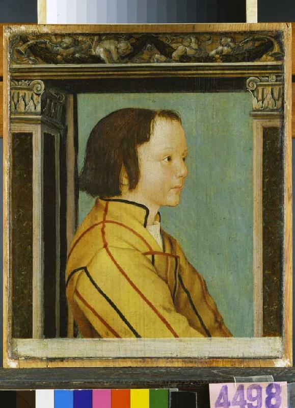 Bildnis eines Knaben mit braunem Haar von Ambrosius Holbein