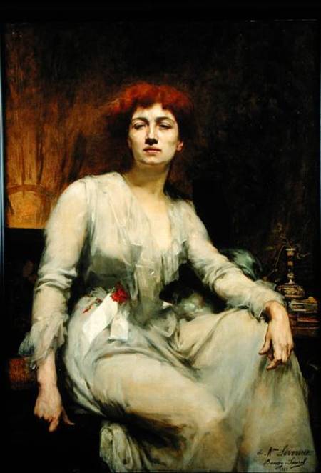 Portrait of Severine (1855-1929) von Amelie Beaury-Saurel