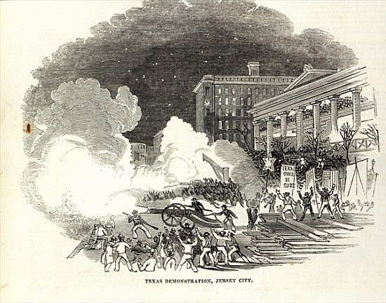 Demonstration at Jersey City in favour of the Annexation the United States of Texas, illustration fr von American School