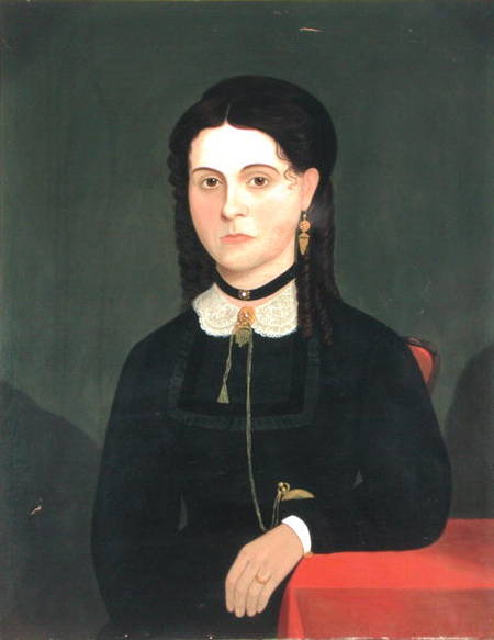 Portrait of Mrs James Madison Winn (b.1833) 1853-60 von American School