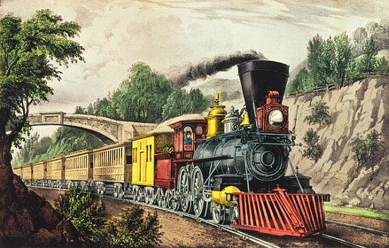The Express Train, published Nathaniel Currier (1813-88) and James Merritt Ives (1824-95) von American School