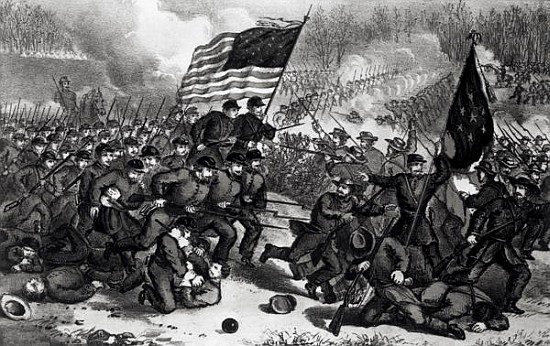 The Second Battle of Bull Run, Fought 29th August 1862, pub. Currier and Ives von American School