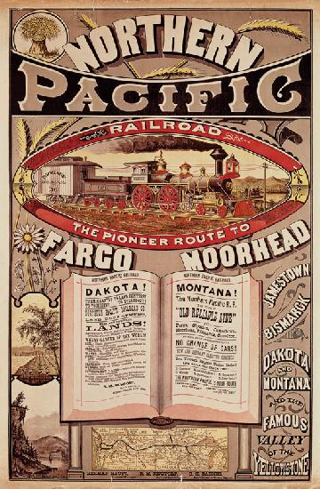 Northern Pacific Railroad Advertisement 19th