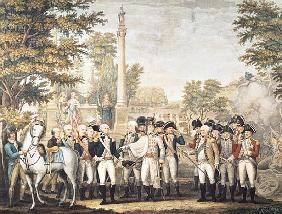 The British Surrendering to General Washington after their Defeat at Yorktown, Virginia, October 178