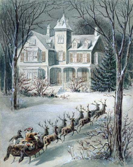 Illustration from 'Twas the Night Before Christmas' von American School