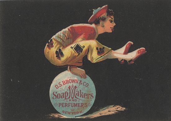 Advertisement for D. S. Brown & Co. Soap makers and Perfumers, New York von American School, (19th century)