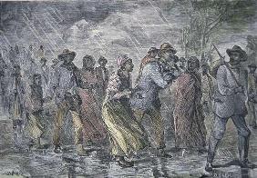 Fugitive slaves fleeing from the Maryland coast to an Underground Railroad depot in Delaware, 1850 ( 11th