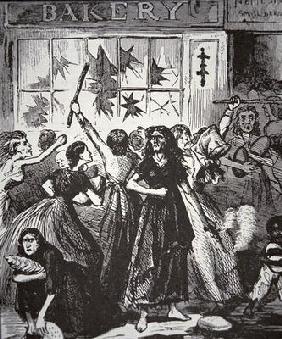 The Bread Riot in Richmond, Virginia, 1863 (litho) 13th