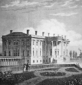 View of the White House, c.1800 (engraving) 1557