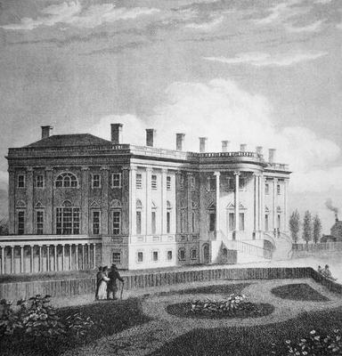 View of the White House, c.1800 (engraving) von American School, (19th century)