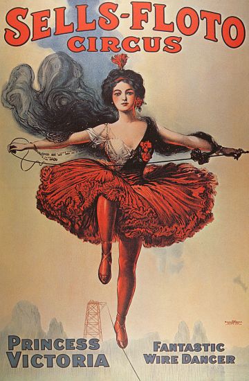 Poster advertising the 'Sells-Floto Circus' von American School, (20th century)