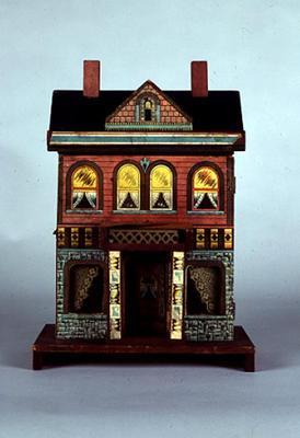 A Small R. Bliss multicoloured lithographed doll's house, c.1920 (mixed media on wood) 16th
