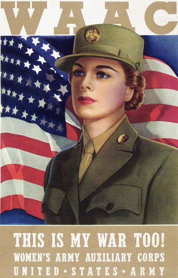 World War II WAAC Poster ?This is My War Too!? von American School, (20th century)