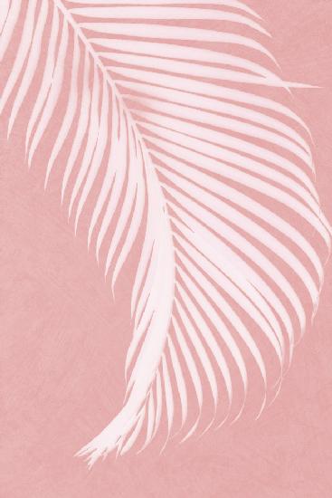 Palmblätter auf rosa Silhouette I