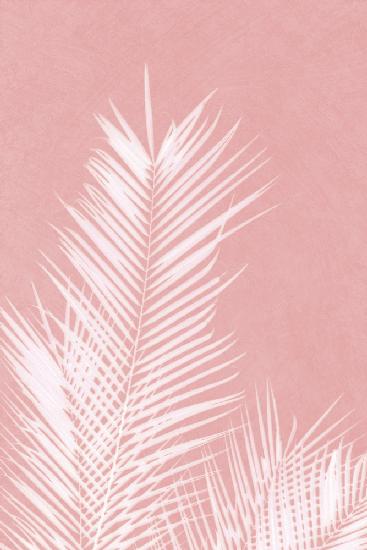 Palmblätter auf rosa Silhouette II