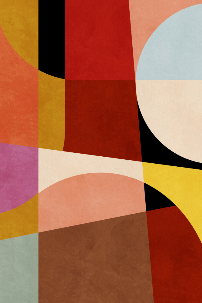 Warme Farben Bauhaus-Geometrie2 von Ana Rut Bre
