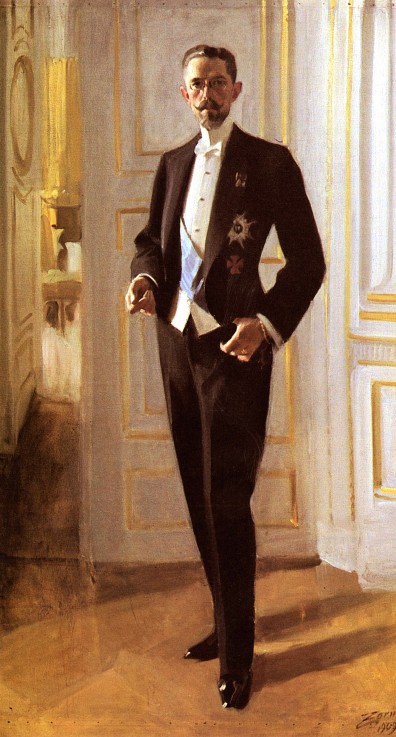 Porträt von Gustav V., König von Schweden von Anders Leonard Zorn