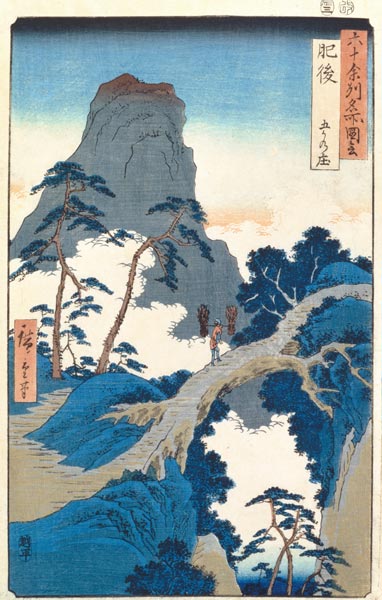 Go-Kanosho, Higo Province (woodblock print) von Ando oder Utagawa Hiroshige