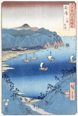 Kominato Bay, Awa Province (woodblock print) von Ando oder Utagawa Hiroshige