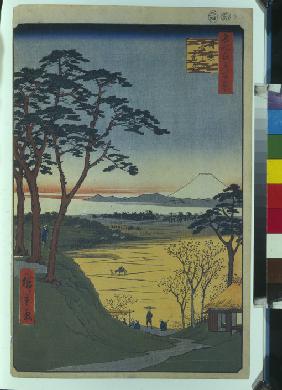 Teehaus Jiji-ga-chaya in Meguro (Einhundert Ansichten von Edo)