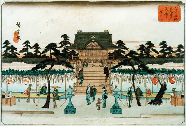 Tokio, Tenjin-Schrein von Ando oder Utagawa Hiroshige