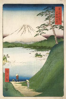 Der Misaka-Pass in der Provinz Kai (Aus der Serie "36 Ansichten des Berges Fuji") 1858