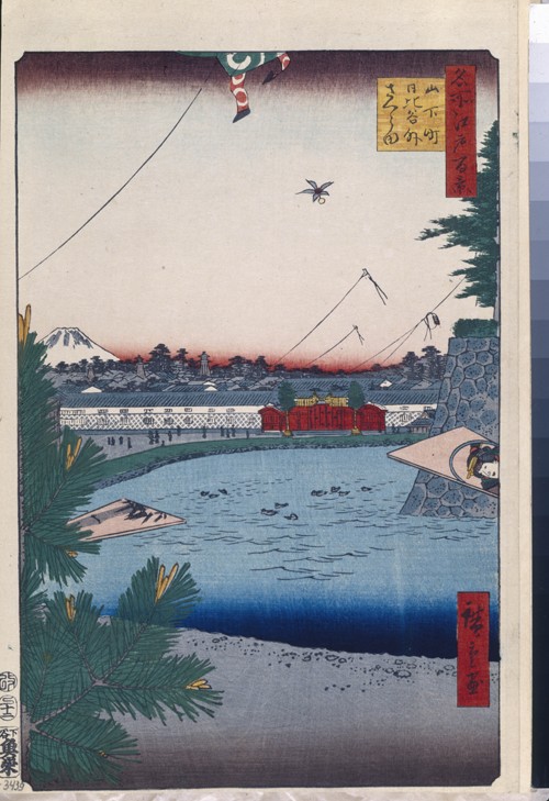 Yamashita-cho und Sotosakurada in Hibiya (Einhundert Ansichten von Edo) von Ando oder Utagawa Hiroshige