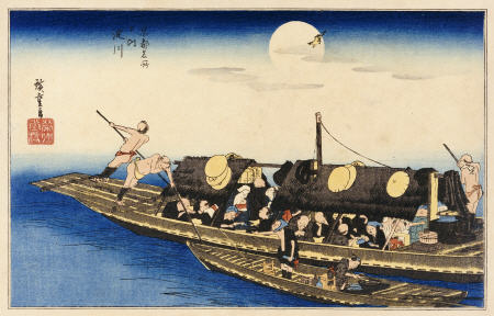 Yodo River von Ando oder Utagawa Hiroshige