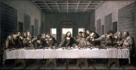 Copy of Leonardo's Last Supper, 1794 (chalks, tempera and wash on von Andre Dutertre