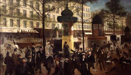 Study for a panorama of the Boulevard de Montmartre von Andre Gill