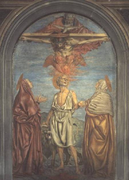 Holy Trinity with St. Jerome (fresco) von Andrea del Castagno