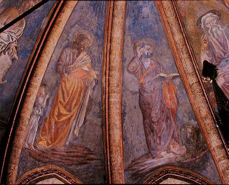St Matthew and St Mark, from Vault of the Apse in the Chapel of St Tarasius von Andrea del Castagno