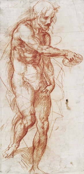 Der Heilige Johannes der Täufer (Studie) von Andrea del Sarto