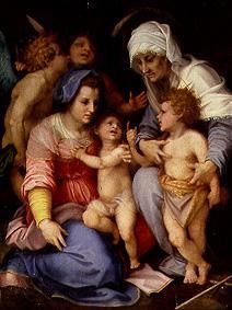 Heilige Familie mit Engeln von Andrea del Sarto