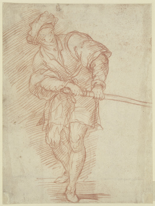Junger Mann, der das Schwert zieht von Andrea del Sarto