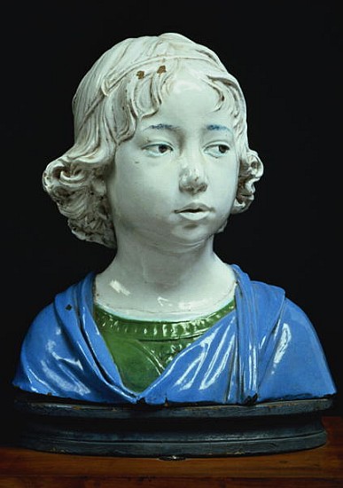 Bust of a young boy von Andrea Della Robbia