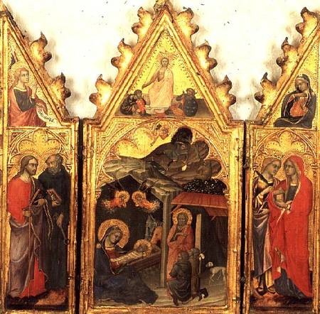 The Annunciation, Nativity and Resurrection von Andrea di Bartolo