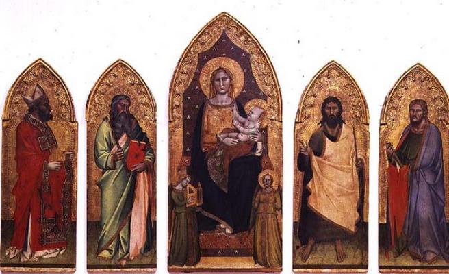 Madonna and Child with Saints (tempera on panel) von Andrea di Cione Orcagna