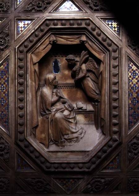 Tabernacle, detail of the Annunciation of the Virgin von Andrea di Cione Orcagna