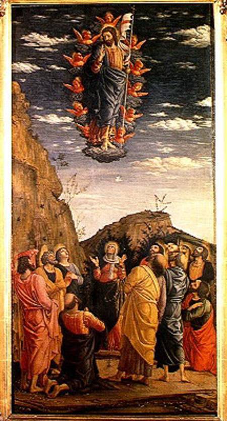 The Ascension, left hand panel from the Altarpiece von Andrea Mantegna