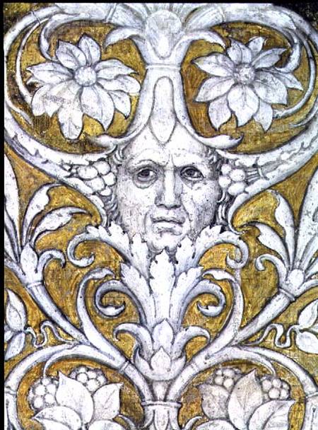 Self portrait incorporated into the decorative frieze of the Camera degli Sposi or Camera Picta von Andrea Mantegna