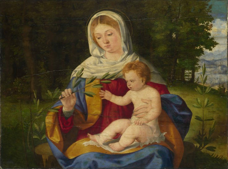 Madonna und Kind mit Olivenzweig von Andrea Previtali