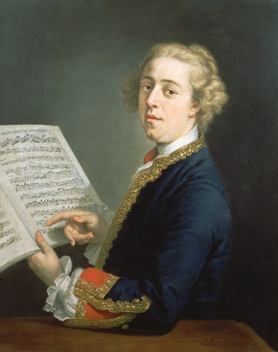 Portrait of Francesco Geminiani (1687-1762), Italian violinist von Andrea Soldi