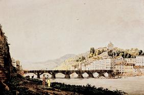 Salzburg,Hauptbrücke,Kapuzinerkloster
