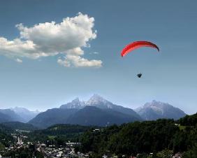 Watzmann, Berchtesgaden und Paraglider