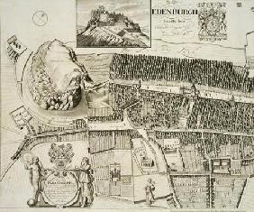 Plan of Edinburgh, pub. by John Smith (c.1652-1742) c.1710 (engraving) 1833