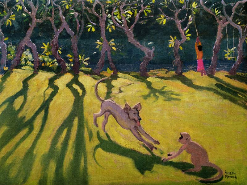 Dog and Monkey, 1998 (oil on canvas)  von Andrew  Macara