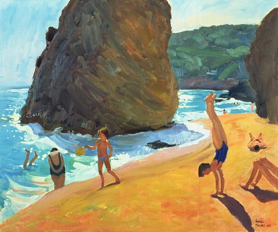 Morning, Platja dos Rosais, Costa Brava, 1997 (oil on canvas)  von Andrew  Macara