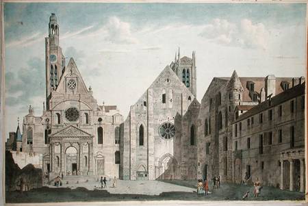 Facades of the Churches of St. Genevieve and St. Etienne du Mont, Paris von Angelo Garbizza